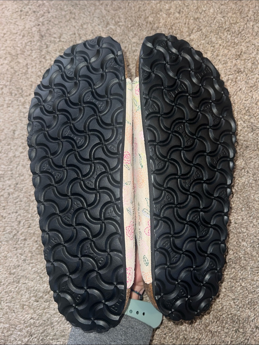 Birkenstock Arizona Sandcastle Flower Print Suede Sandal - Picture 5 of 6